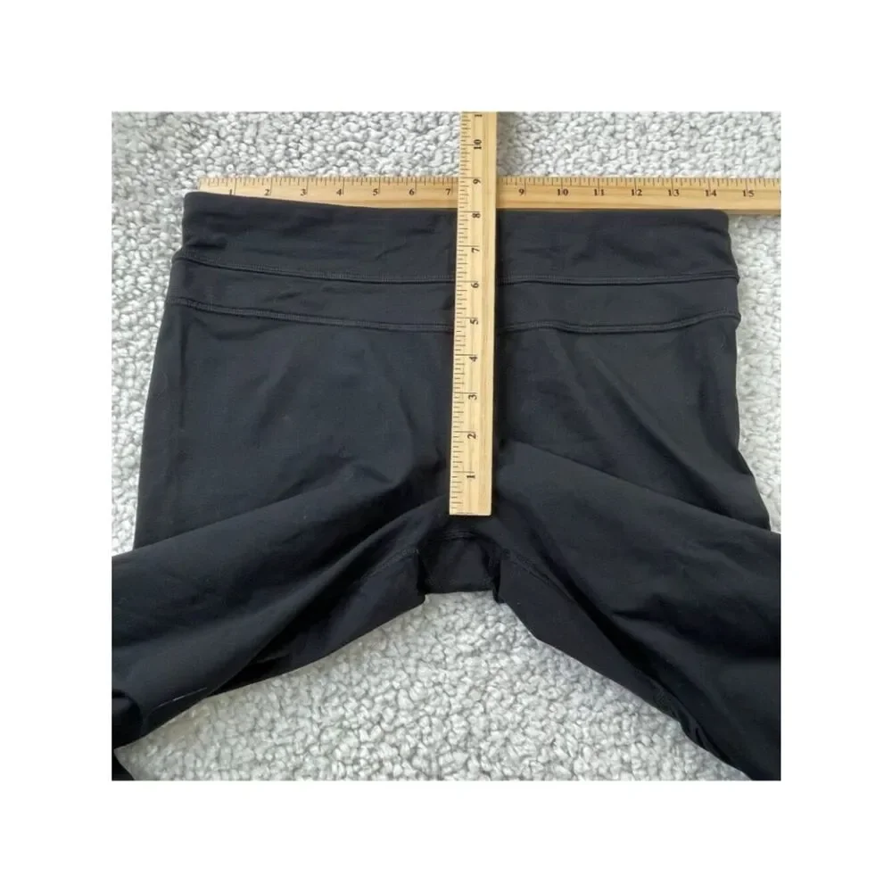 Lululemon Run Inspire Crop Legging Black Womens 8 FLAW